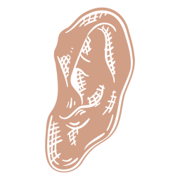 Orelha de pessoas cortada Desenho PNG