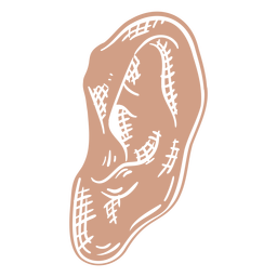 Persons ear cut out PNG Design