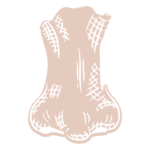 Human nose hand drawn cut out PNG Design