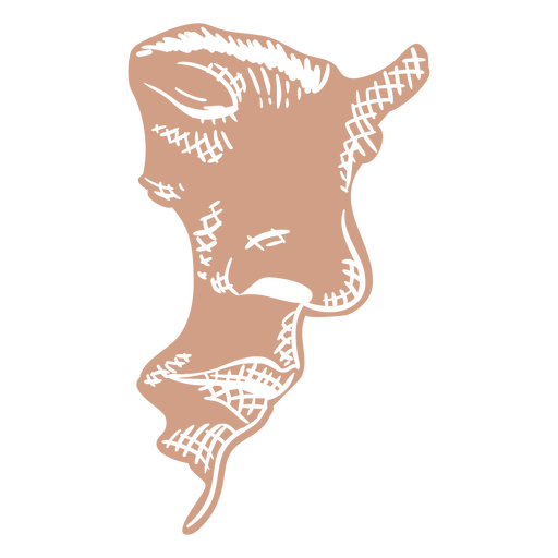 Human face hand drawn cut out