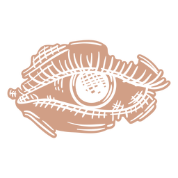 Auge nah oben handgezeichnet ausgeschnitten PNG-Design