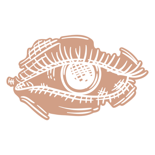 Auge nah oben handgezeichnet ausgeschnitten PNG-Design