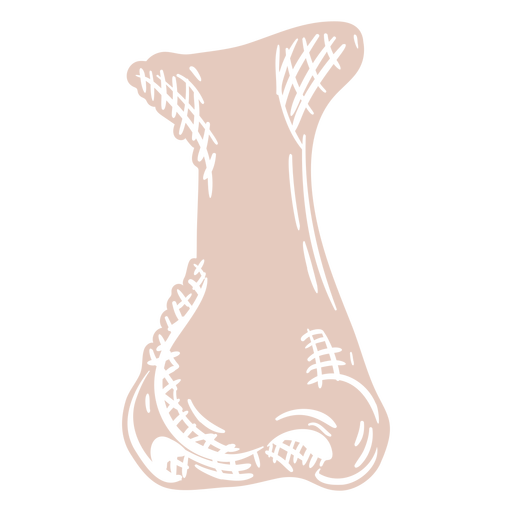 Elemento de nariz dibujado a mano recortado Diseño PNG