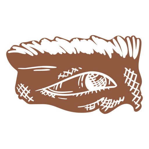 Single eye side hand drawn cut out  PNG Design