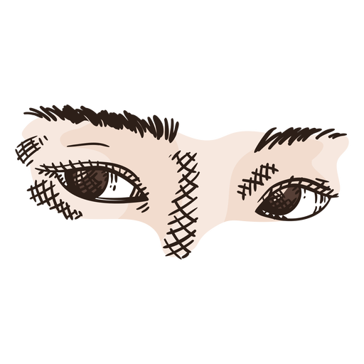 Elemento desenhado à mão de cor de olhos Desenho PNG