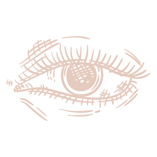 Auge frontal handgezeichnet PNG-Design