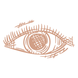 Elemento de ojo frontal dibujado a mano. Transparent PNG