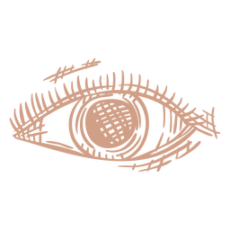 Frontal eyee element hand drawn PNG Design