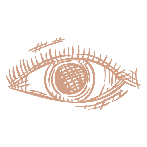 Frontal eyee element hand drawn PNG Design