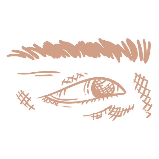 Eye from side hand drawn PNG Design
