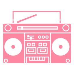 Boombox retro cortado Diseño PNG