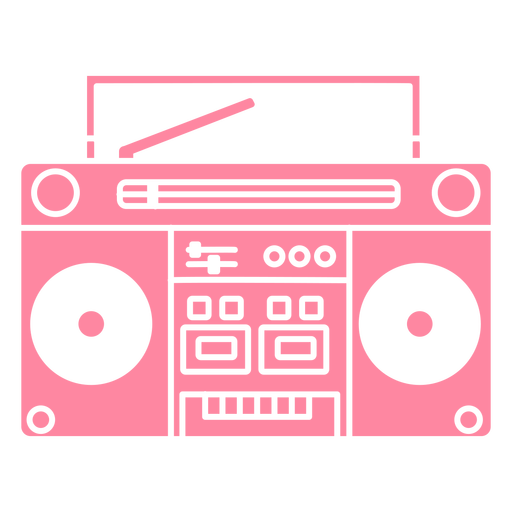 Retro boombox cut out