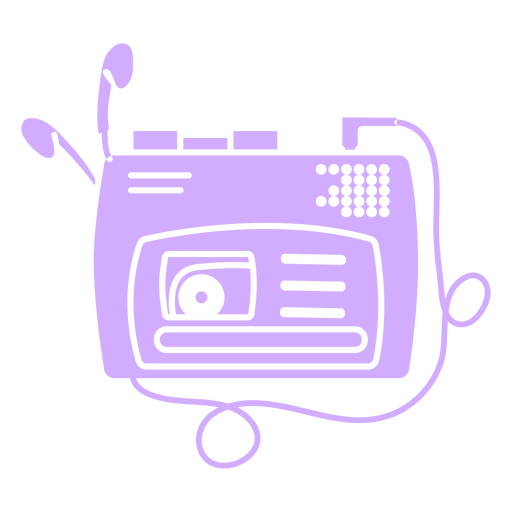Corte de la máquina del reproductor de casetes Diseño PNG