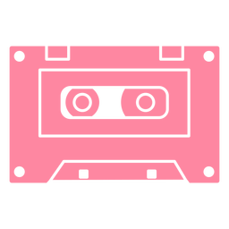 Cassette rosa recortado Diseño PNG
