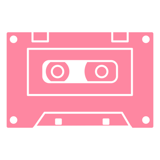 Cassette rosa recortado