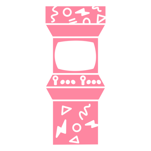 Corte de arcade rosa Diseño PNG