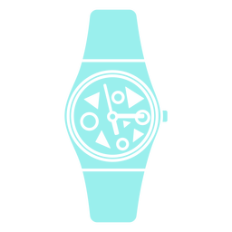 relógio de pulso azul claro cortado