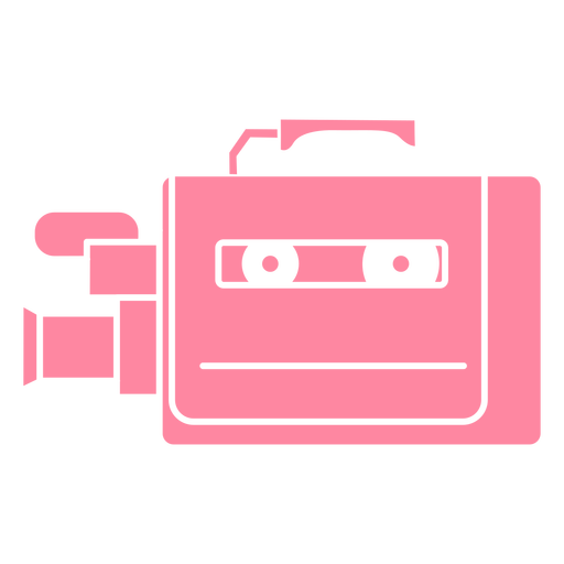 Pink video camera cut out