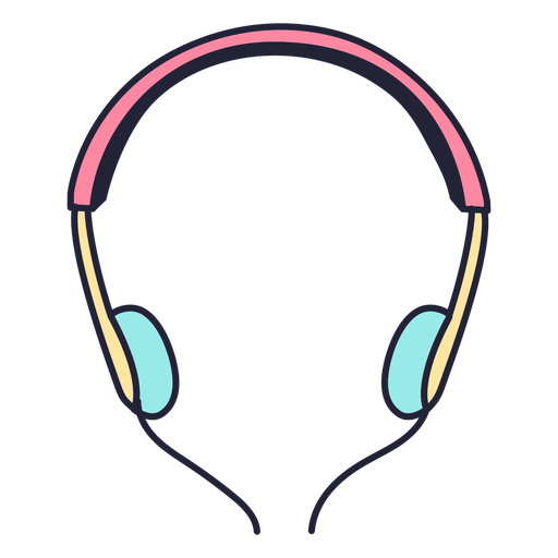 Headphones music device PNG Design