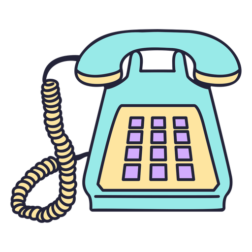 Old landline telephone PNG Design
