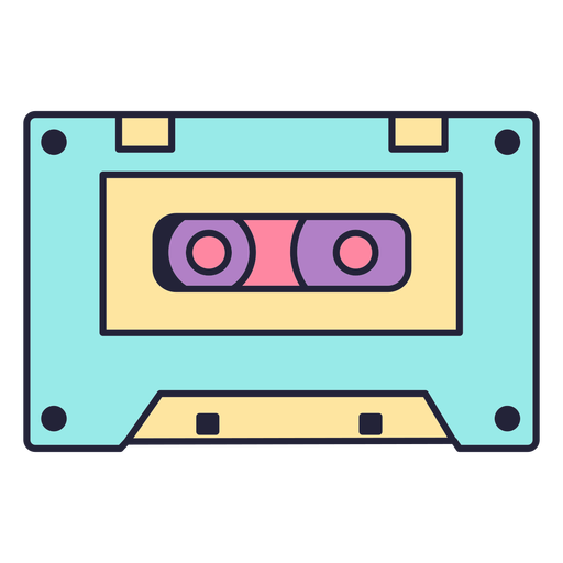 Old cassette tape PNG Design