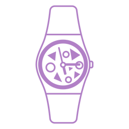 Reloj analógico formas geométricas Diseño PNG