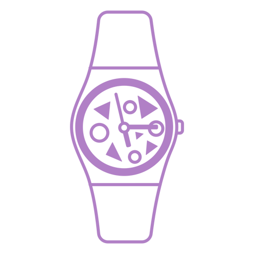 Analog watch geometric shapes PNG Design