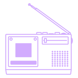 Máquina de rádio antiga Desenho PNG