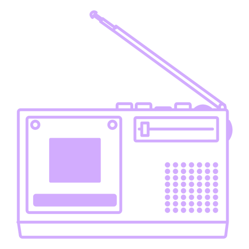 Máquina de rádio antiga Desenho PNG