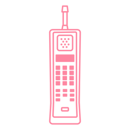Old telephone filled stroke PNG Design