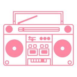 Retro boombox music machine PNG Design Transparent PNG