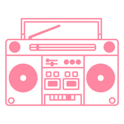 Retro-Boombox-Musikmaschine PNG-Design