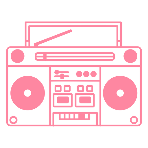 Máquina de música boombox retro Diseño PNG