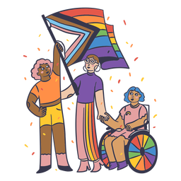 People pride parade color stroke PNG Design Transparent PNG