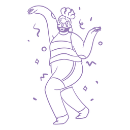 Queer person dancing filled stroke PNG Design