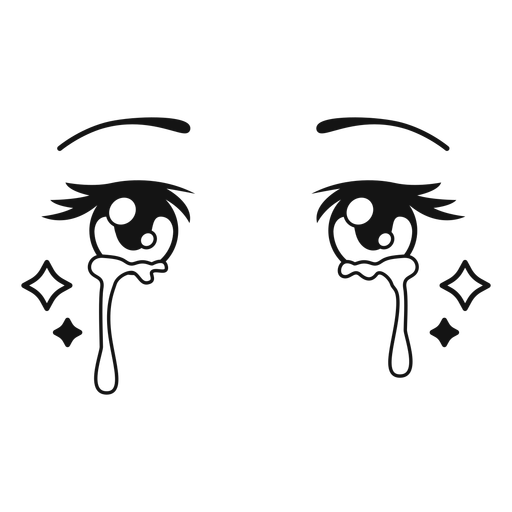 Anime Eyes Svg, Crying eyes Svg, Cartoon eye Eps, Png, Dxf