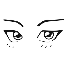 Design PNG E SVG De Grande Derrame De Olhos De Anime Para Camisetas
