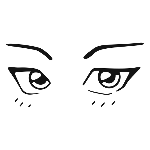 Tired Red Anime Eyes PNG & SVG Design For T-Shirts