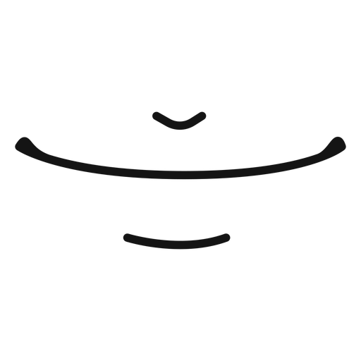 Boca de sonrisa feliz Diseño PNG