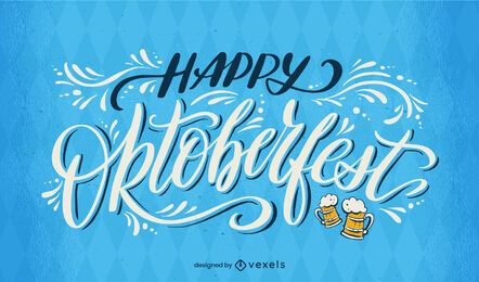Frohe Oktoberfest-Kalligraphie-Schriftzug