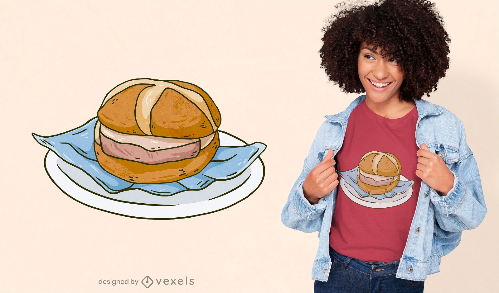Bayerisches Sandwich deutsches T-Shirt Design