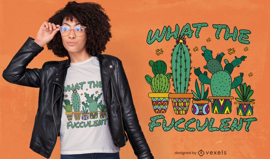 Diseño de camiseta de cita suculenta de cactus. Diseño de camiseta de cita suculenta de cactus.