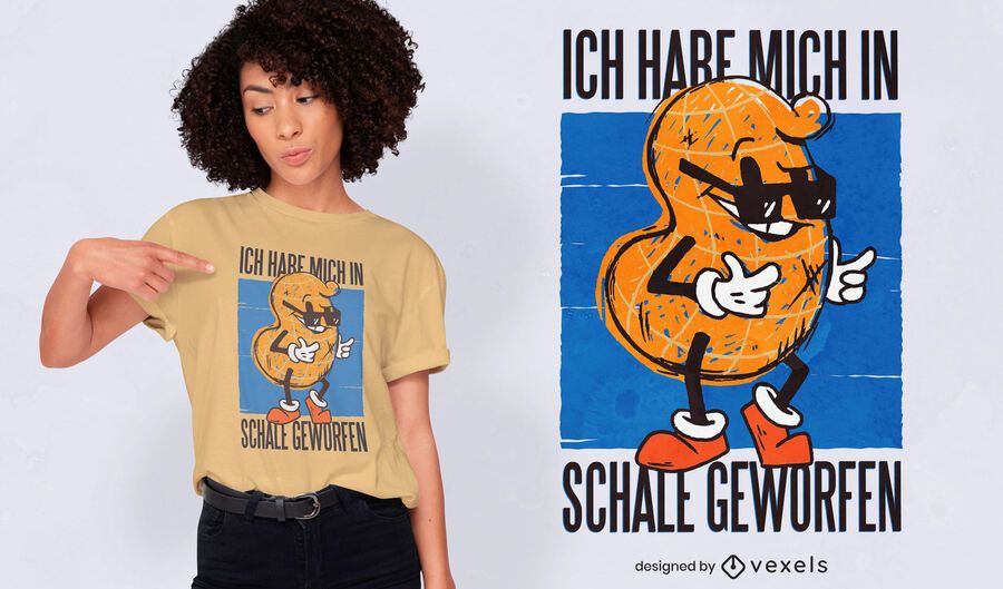 Funny peanut quote t-shirt design Funny peanut quote t-shirt design