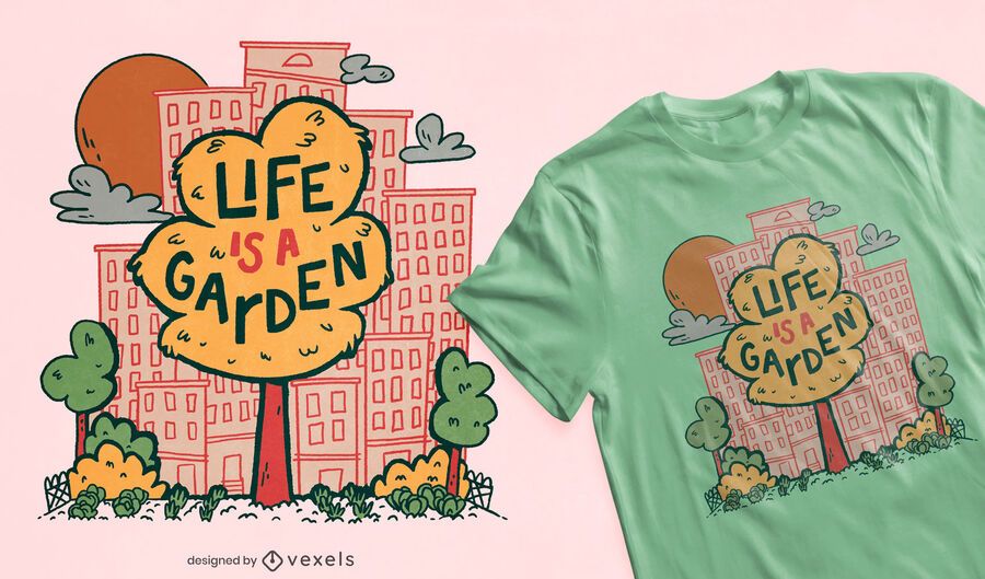 City tree garden t-shirt design City tree garden t-shirt design