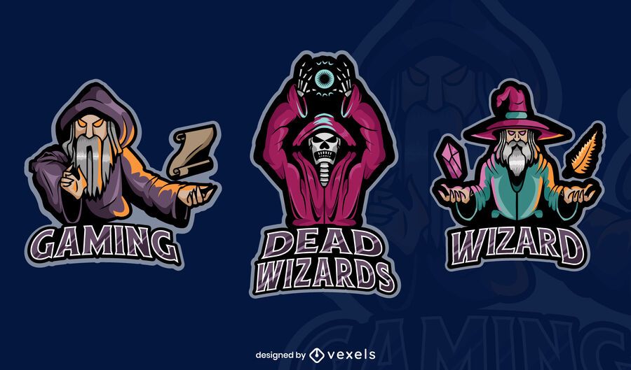 Conjunto de insignias de juego de mago. Conjunto de insignias de juego de mago.