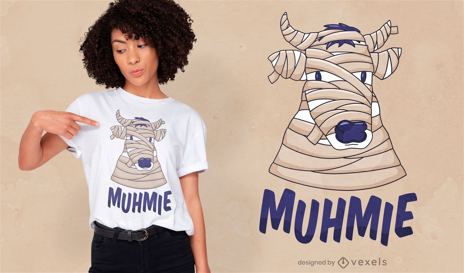 Mummy cow funny t-shirt design