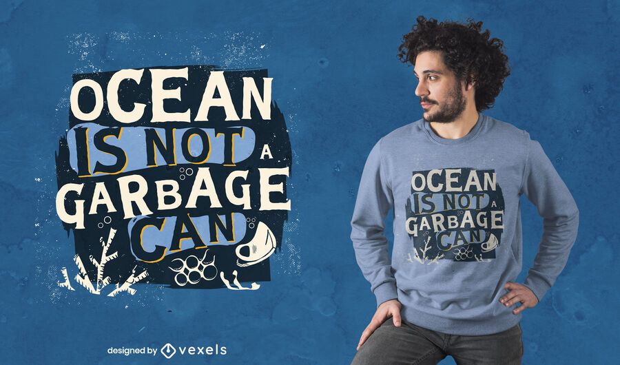 Ocean preservation lettering t-shirt design Ocean preservation lettering t-shirt design