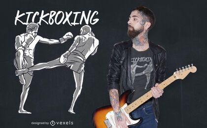 Kickboxing Leute T-Shirt Design Kickboxing Leute T-Shirt Design