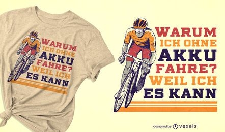 Diseño de camiseta de ilustración de ciclista