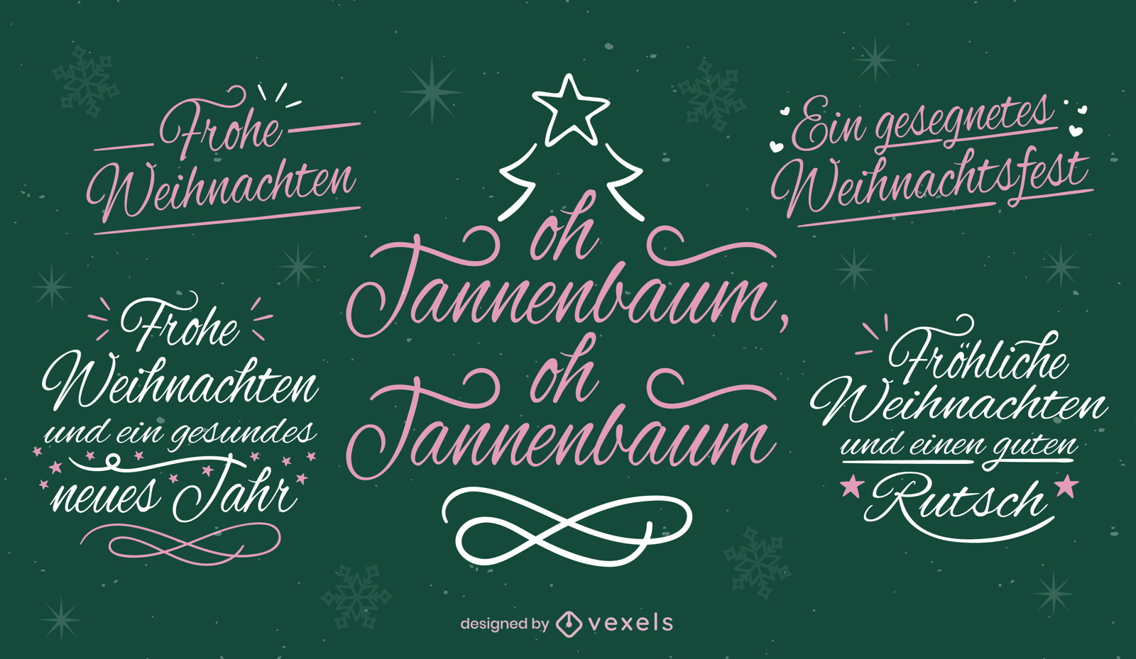 Christmas letterings in german